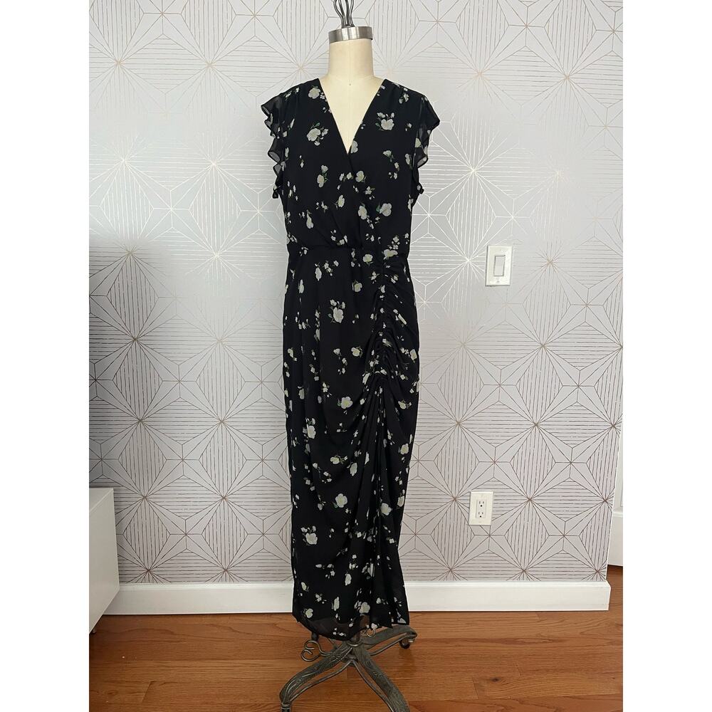 Banana Republic Black Floral Maxi Dress
